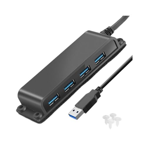 Hub USB de 5 Gbps para debajo del escritorio con cable de extensión largo 6