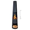 Sunnydaze59hsteeloutdoorchimineafirepitwithbuiltinlogholdermetalfireplacewithchimneyincludespoker  Urban Country Home Decor Sunnydaze 59 h steel outdoor chiminea fire pit with built in log holder metal fireplace with chimney includes poker  urban country home decor
