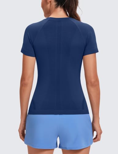 Image of MathCat Seamless Short Sleeve Workout Tops for Women