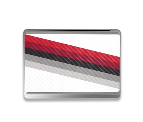 Image of MightySkins Carbon Fiber Skin Compatible with Microsoft Surface Laptop Studio 2 (2023) Full Wrap Kit - Slant Stripes | Protective, Durable Textured Carbon Fiber Finish | Made in The USA