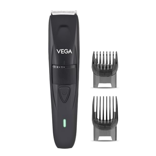 Vega Trimmer Men Beard with 90 Mins Runtime, Stainless Steel Blades & 40 Length Settings,...