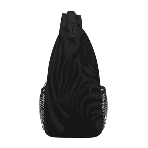 Sac à dos bandoulière homme motif zèbre : petit sac poitrine léger et urbain