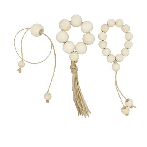 150 Pcs Wooden Beads, Large Hole Unfinished Natural Round Wooden Loose Beads (20mm x Diameter 10mm Hole,12mm x Diameter 6mm Hole)