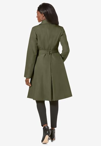 Jessica London Women's Plus Size Pleated Trench Coat2