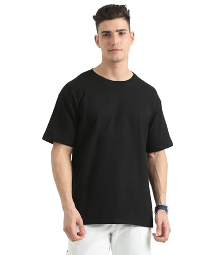 Image of Not Funny 280 GSM Pure Organic Cotton Oversized t Shirts for Men | Drop Shoulder Tshirt for Men & Boys (Available in Black, Blue, Beige,Orange & White)