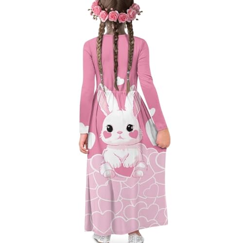 Girls Maxi Dress with Pockets A-Line Swing Casual Dresses for Girls Long Sleeve Dress for Kids 5-14 Years Gifts3