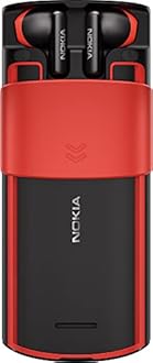 Nokia 5710 Xpress Audio Feature Phone with built-in wireless earbuds, 4G Connectivity, MP3 player, wireless FM radio, dedicated music keys and long-lasting battery (Dual SIM) - Black