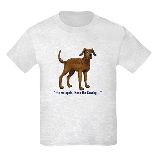 Cafepress 12621386706ADF1 Hank The Cowdog, Its Me Againch.. T Shirt Kids Graphic Cotton T-Shirt Ash Gray cover
