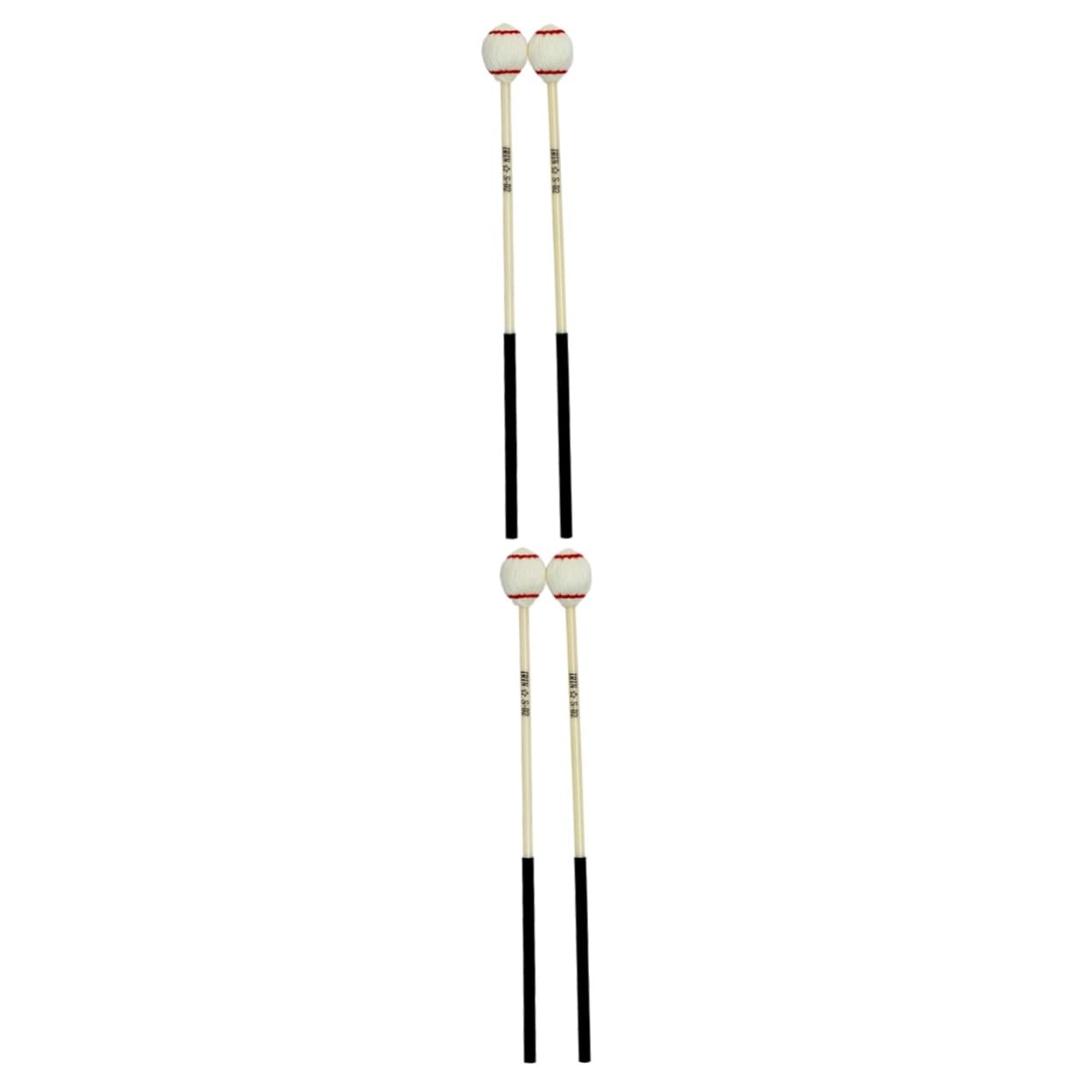 ibasenice 2paires Baguettes De Marimba Mallets Professionnelles Avec Poignée Confortable De Baguettes De Percussion Pour Instruments Musicaux Xylophone Et