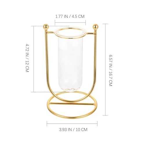 Florero hidropónico de cristal en U jarrón decorativo transparente 3