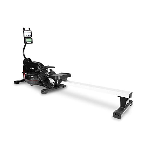 JLL Aqua 1 Home Water Rowing Machine, Dual Resistance, Water and Elastic, 11 Function LCD Monitor