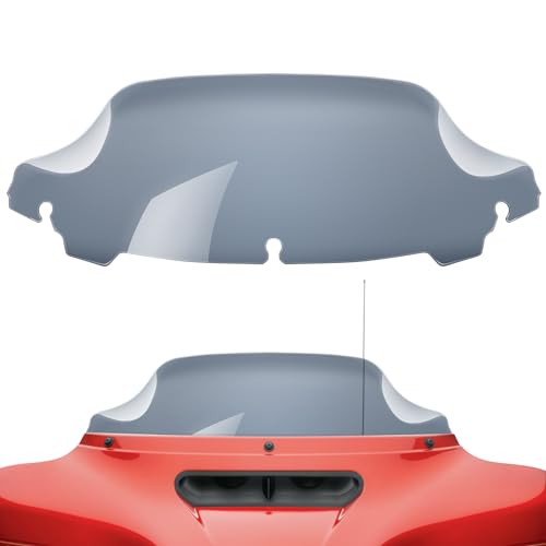 Amazicha 7 Smoke Wave Windshield Windscreen Compatible for 2014-2023 Harley Davidson Touring Street Glide/Electra Glide/Ultra Limited/Tri Glide FLHT FLHX FLHXS FLHTK (Tint)