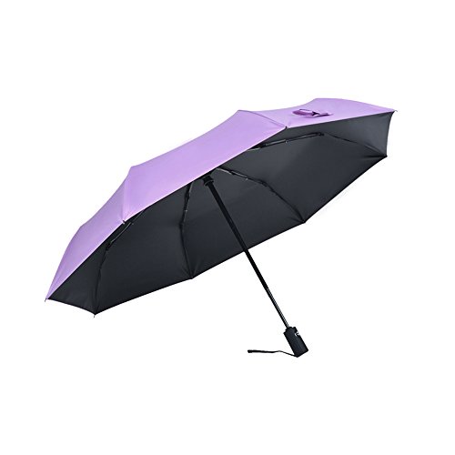 Hipeya Paraguas Plegable De Doble Uso para El Sol Y La Lluvia, Mini Paraguas Compacto para El Sol, Paraguas Tríptico Portátil, Paraguas De Viaje A Prueba De Viento, como Regalo Navideño Cover