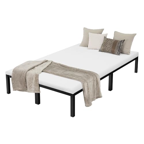 ML-Design Metallbett 120x200 cm auf Stahlrahmen mit Lattenrost, Schwarz, Bettgestell aus Metall,...