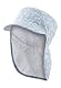 Sterntaler Schirmmütze Nacken Wale - Jungen Mütze mit Nackenschutz - UV-Schutz 50+ Sonnenhut - Sommermütze aus Baumwolle - Baby und Kinder Kopfbedeckung - Futter aus Batist (Bio)- Himmel, Größe 53