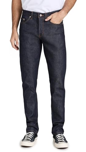 Naked & Famous Denim Men's Weird Guy Low-Rise Jean in Dirty Fade Selvedge