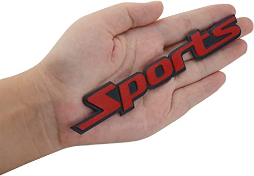 Image of Red Metal Chrome Sport Racing Trunk Tailgate Emblem Car Auto Badge Decal Sticker (Red)