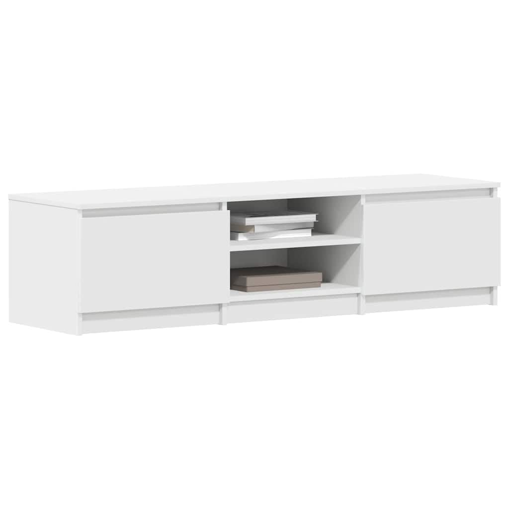 Szafka pod telewizor biała komoda na telewizor szafka pod telewizor, 140 x 40 x 35,5 cm, materiał drewnopochodny