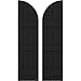 Ekena Millwork ARW401BQ414X58BLH Americraft Four 3 Exterior Real Wood Joined Board-n-Batten Shutters w/Arch Top (Per Pair), 14"W x 58"H, Black
