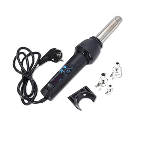 650W Hot Air Gun with LED Display Adjustable Temperature Plastic Integrated Welders Welding Torch Gun Heating Gun with 3 Nozzles (Color : US Plug) (EU Plug)