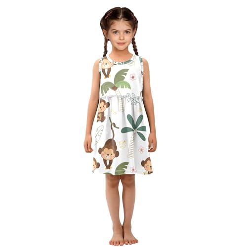 Summer Girl Dresses Sleeveless Cotton Dress Baby Toddler Girl Outfits Girls Clothes Size 2t-8Y4