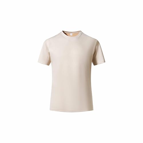 Men's Suede T-Shirt Short Sleeve Tops Crew Neck Loose Soft2