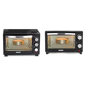 AGARO Marvel 25-Litre Oven Toaster Grill with Motorized Rotisserie & 5 Heating Modes (Black)+AGARO 33266