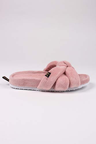 London Women's Footwear Beautiful Slider Slipper Bow - Ariel Pink3