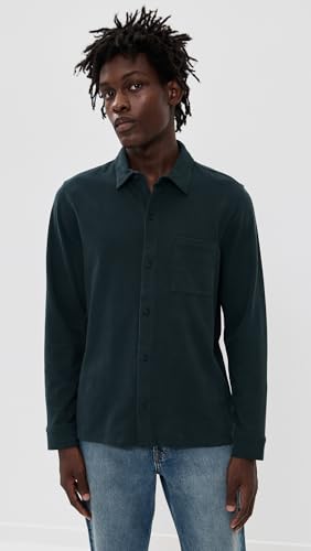 Vince Men's Sueded Jersey Button Down Shirt2