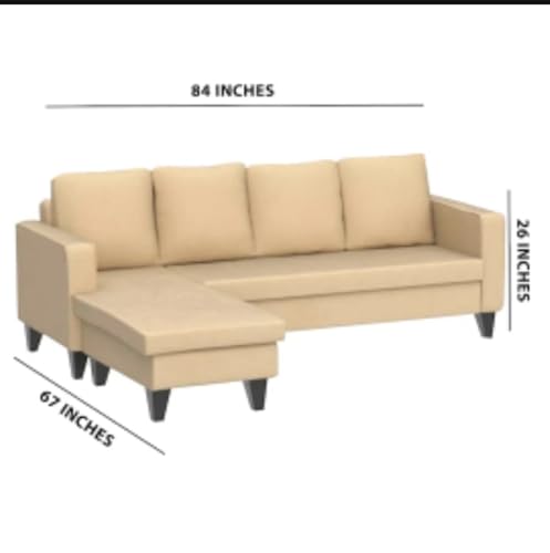 Image of The MM Furniture store Premium Fabric Sofa - Champagne (6 Seater - LHS)