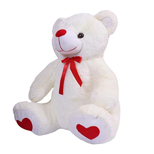Image of Ultra 20 inch Big Hugging Teddy Bear Fully Stuffed Soft Plush Toy for Kids in White Animal Toy Gift Birthday Anniversary Christmas Diwali Home Decore