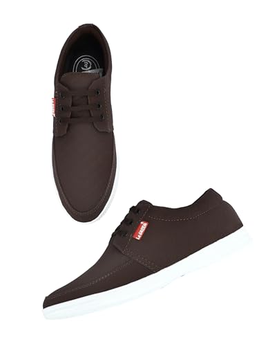 Image of Le Greem Men's Casual Lace-Up Shoes | Lightweight Synthetic Upper | Stylish & Comfortable Sneakers with Anti-Slip Sole - Black