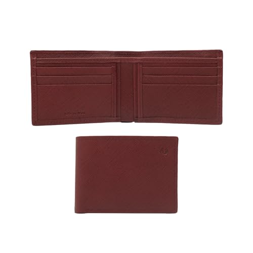 Jafferjee & Co. Genuine Leather Wallet for Men, RFID Blocking Bifold Wallet Men - Stylish and Slim Front Pocket Minimalist - Cardiff Maroon