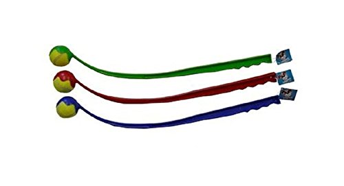 Palgrave Dog ball launcher - dog ball thrower - comes with ball and throwing stick - tennis ball launcher (blue)