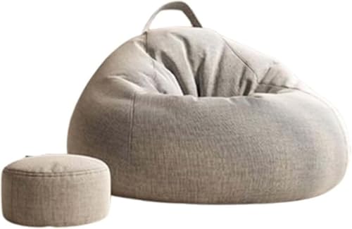 Xiraivke ラウンジソファ、ビーズクッションビーズソファソファベッド洗えるダハンドル付き軽量ソフトビーンバッグソファ持ち運びが簡単疲労を軽減大人ソフト一人暮らし取り外し可能なシート 60*70 センチメートル