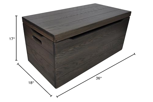 36-Wooden-Storage-Chest–Handmade-Amish-Hope-Chest–Storage-Trunk-wAnti-Slam-Hinges–Solid-Wooden-Chest-wHandles–Clothing-Keepsake-Blanket-Chest-Oak-Wood-Antique-Slate-Stain-36 36 Wooden Storage Chest–Handmade Amish Hope Chest–Storage Trunk wAnti Slam Hinges–Solid Wooden Chest wHandles–Clothing Keepsake Blanket Chest Oak Wood Antique Slate Stain 36