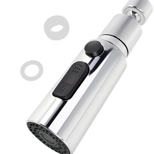 Wasserhahn Aufsatz Schwenkbar, 360° Drehbarer Brausekopf mit 3 Modi,...