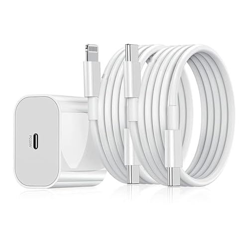 Image of Kratos 20W Fast Charger Compatible for iPhone 17 /16 /15 /14 /13 /12 /11 Series | 1M Type C to L Cable + 1M Nylon Braided Type C to C Cable | PD Fast Charger |BIS Certified