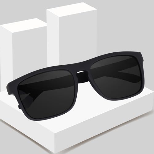 Image of CREEK Premium Square Polarized Sunglasses | UV Protection Sunglasses | Light Weight, Durable, Matt Finished, Premium Looks | TR90 Sunglasses | Men & Women | Medium