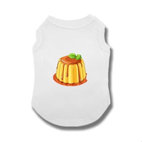 CNJKS 犬 夏服 春夏用 ドッグウエア 柔らかい 通気UVカット M 薄手タイプ/抜け毛防止 男の子 女の子 散歩ウェアに 通気性 袖なし 着脱簡単 抜け毛防止 小中型犬 猫服 ホワイト おしゃれ 誕生日 年賀状 着せやすい ドッグ服