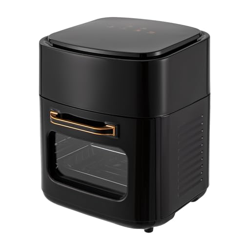 MEELRYD Friggitrice digitale multifunzione ad aria calda, 1400 W, mini