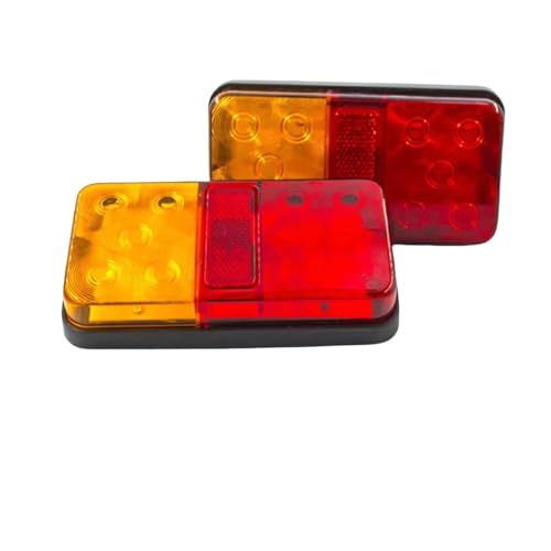 Feu arrière à 10 LED 12V 24V pour remorque et camion - Lot de 2