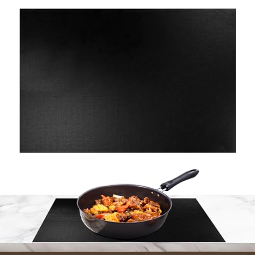 Tutamaz Alfombrilla protectora de silicona para placa de inducción, 52 x 78 cm, alfombrilla de inducción antideslizante, resistente al calor, alfombrilla de silicona para inducción, cocina
