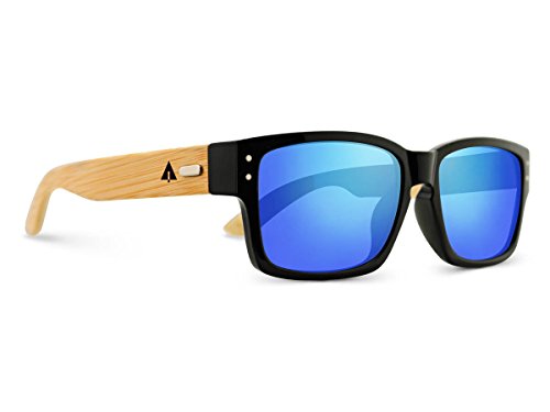 Treehut¨ Wooden Bamboo Sunglasses Temples Classic Square Keyhole Vintage Eyewear