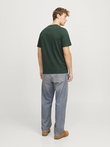 JACK&JONES Herren JJXMAS Christmas Skull Tee SS Crew Neck T-Shirt, Scarab, S – Ansicht 3