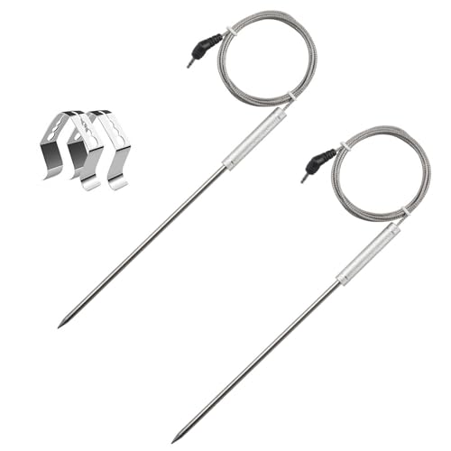 YIXANNX Sonde de température alimentaire étanche pour restaurant et cuisine, thermomètre de four électrique avec pince, thermomètre four électrique avec pince pour camping