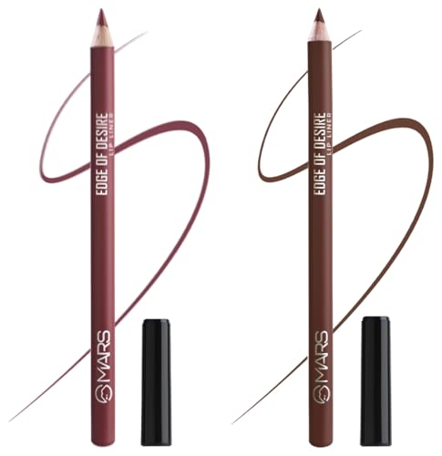 Image of MARS Matte Lip Liner One Swipe Smooth Long Lasting Lip Pencil (1.4gm) (05-WINE NIGHT) (14-CHOCO BUTTER)