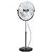 Amdohai Ventilador de Pie 3 Velocidades, Ventilador, Ventilador De Mesa Función de oscilación (85°)| Parte Inferior Antideslizante| Altura Ajustable, Cromado 40 x (117-142) cm 100 W