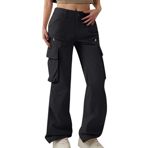 Pantalones cargo para mujer, pantalones cargo de cintura alta, pantalones largos Y2k, pantalones cargo de tallas grandes, transpirables, pantalones cargo de senderismo de pierna ancha, pantalones de