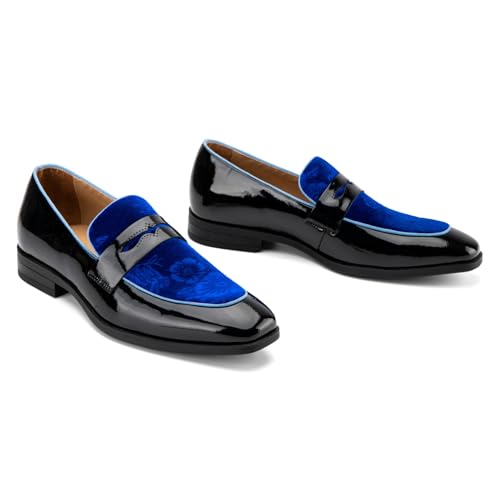 Image of JITAI Mens Velvet Loafers Dress Shoes Loafers for Men Tuxedo Suit Shoes